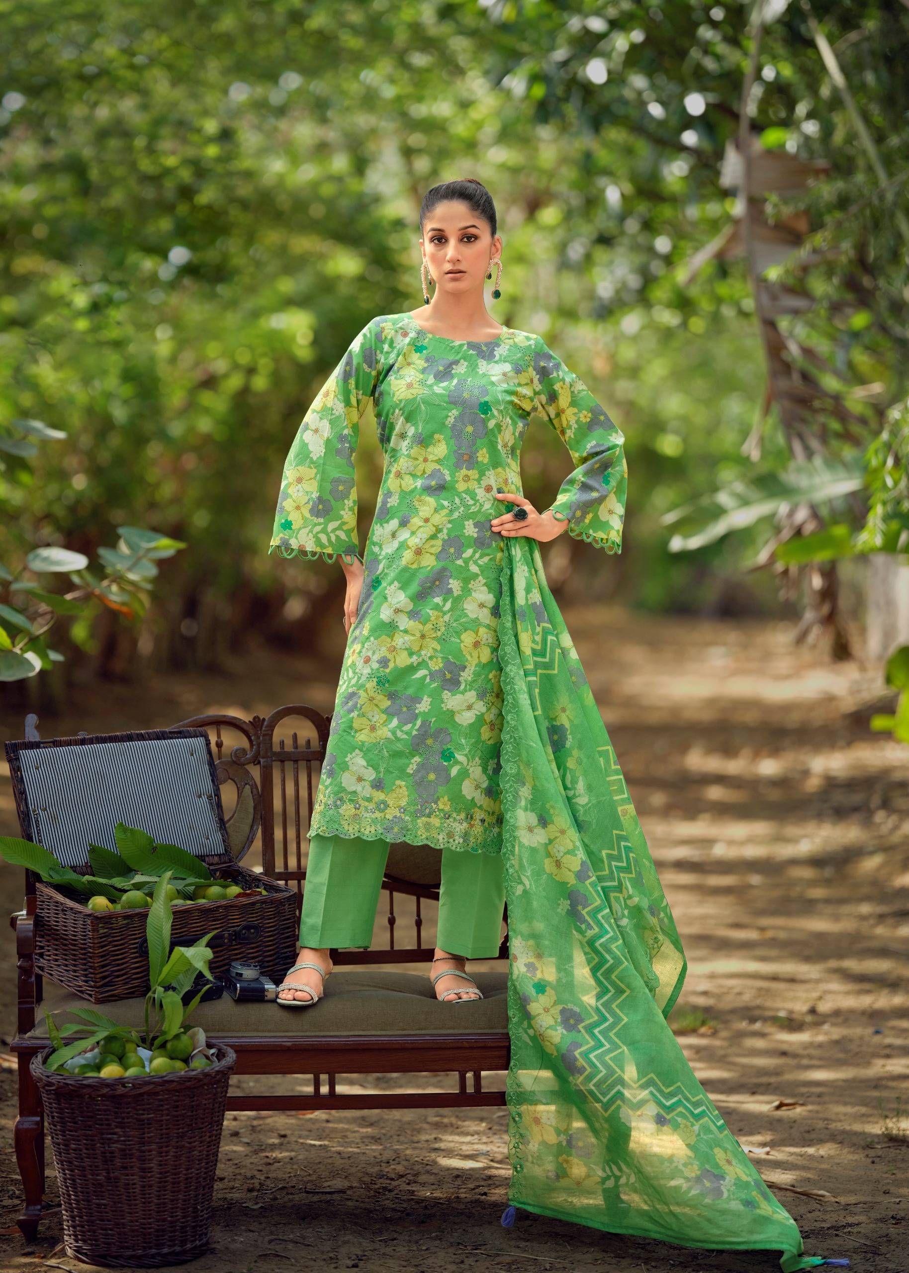 IZNIK VOL 2 By THE HERMITAGE SHOP 101 To 104 Series Premium COTTON LAWN dresses at Wholesale Price